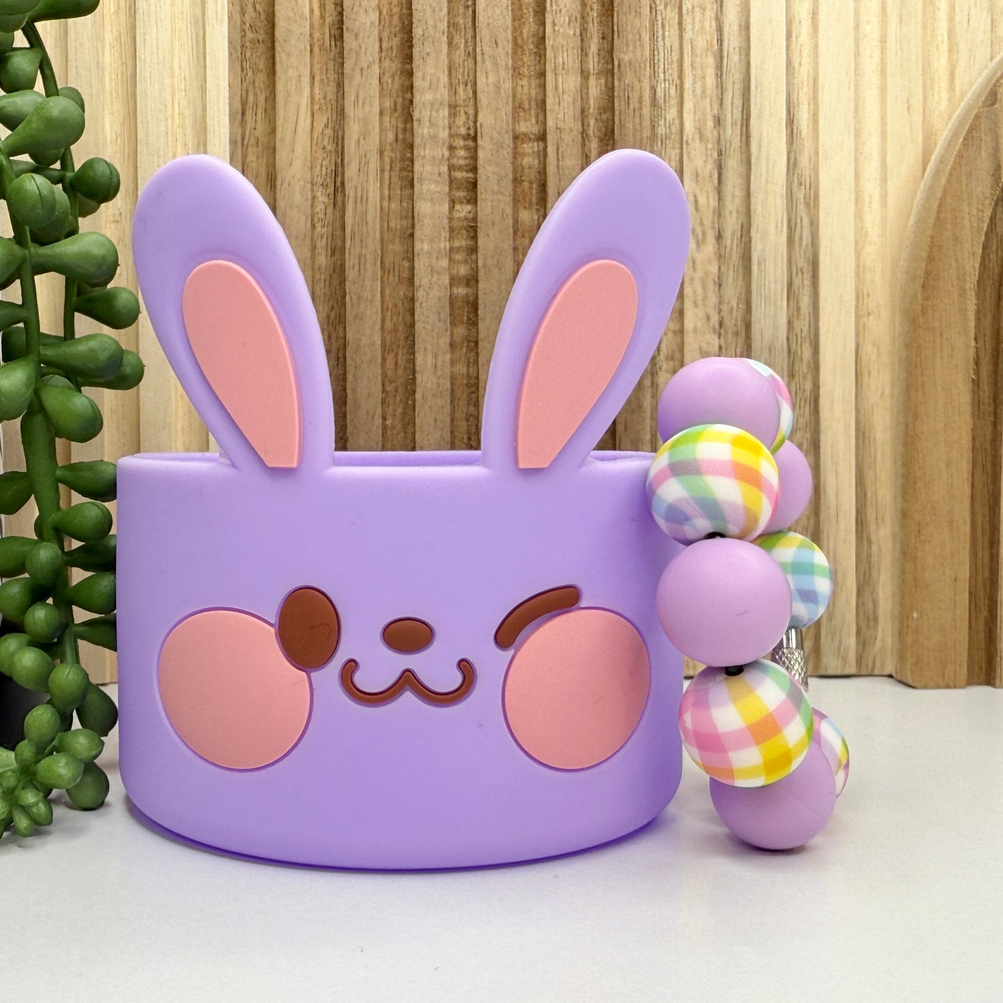 Purple Bunny Tumbler Boot & Charm Set